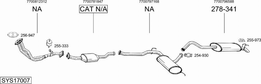 Bosal SYS17007 - Sistem de esapament - allinparts.ro
