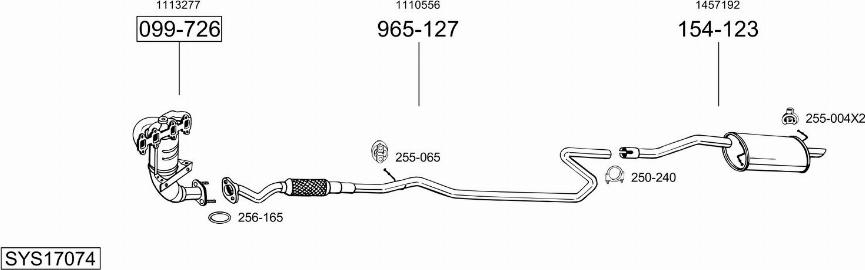 Bosal SYS17074 - Sistem de esapament - allinparts.ro
