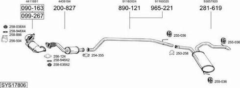 Bosal SYS17806 - Sistem de esapament - allinparts.ro