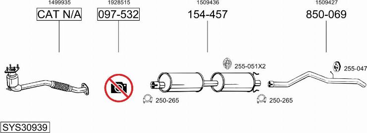 Bosal SYS30939 - Sistem de esapament - allinparts.ro