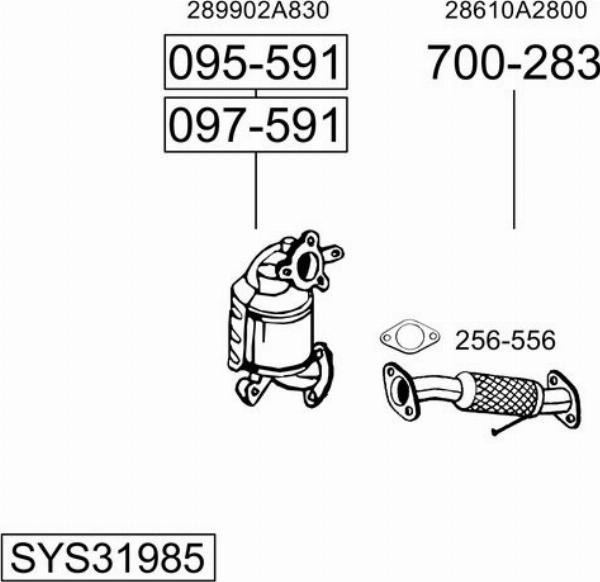 Bosal SYS31985 - Sistem de esapament allinparts.ro