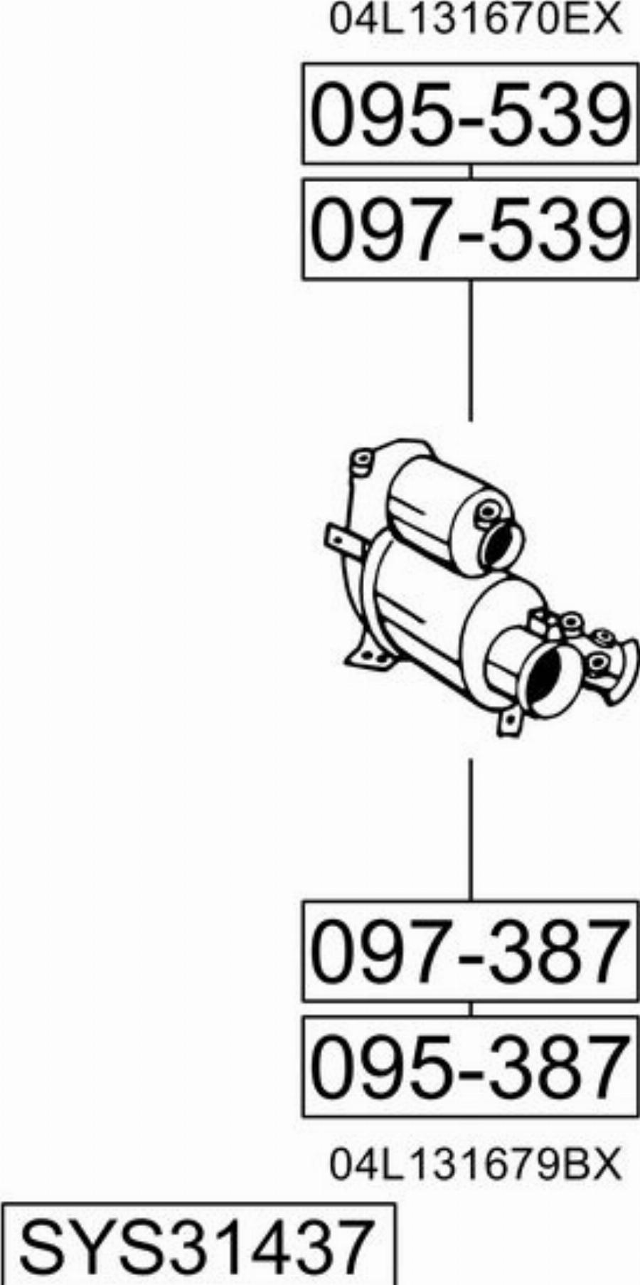 Bosal SYS31437 - Sistem de esapament - allinparts.ro