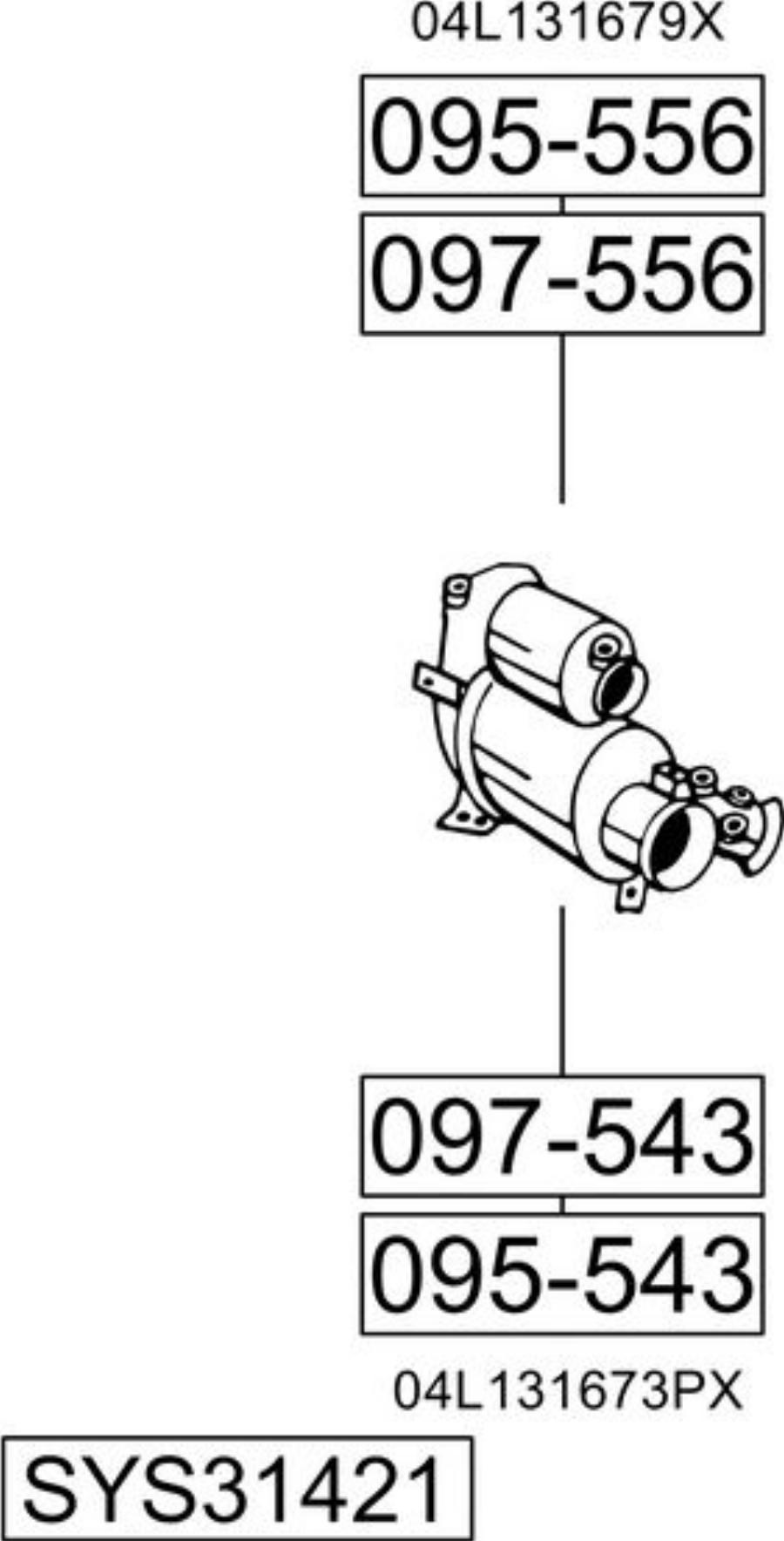 Bosal SYS31421 - Sistem de esapament allinparts.ro