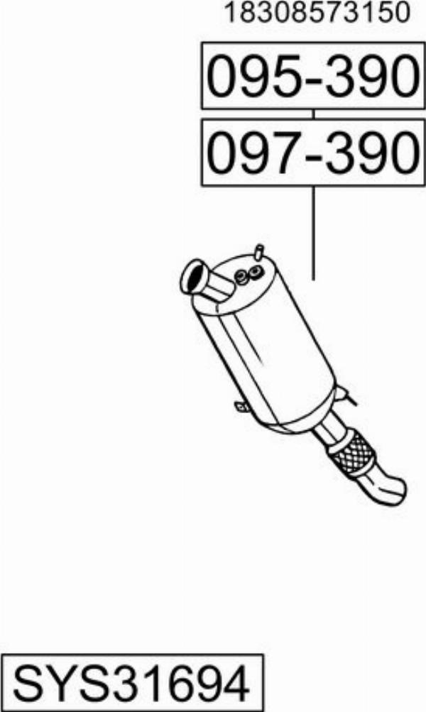 Bosal SYS31694 - Sistem de esapament - allinparts.ro