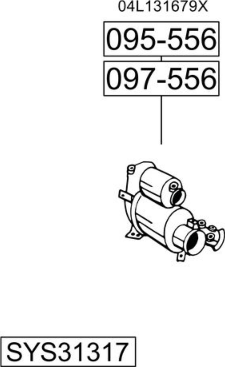 Bosal SYS31317 - Sistem de esapament - allinparts.ro