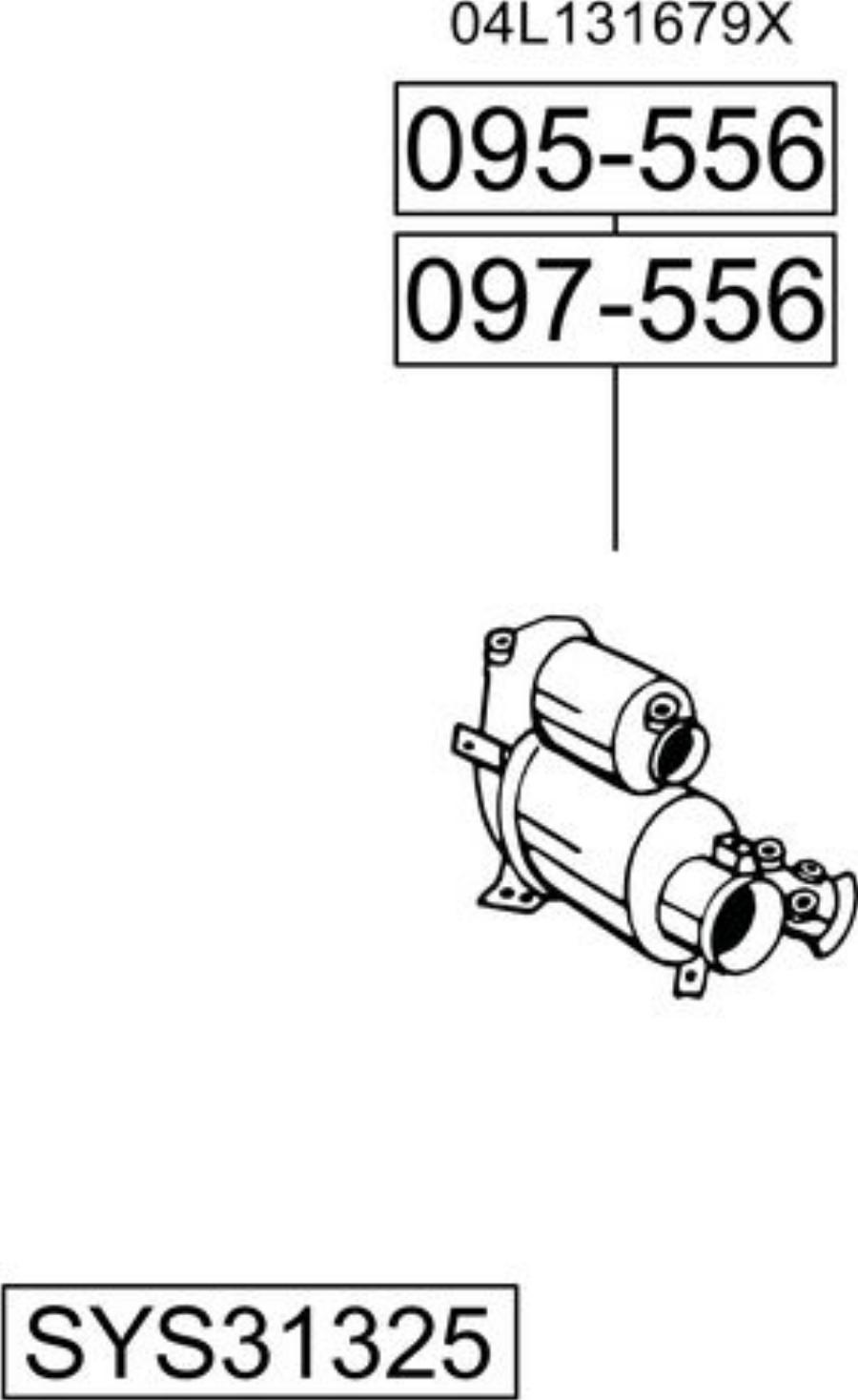 Bosal SYS31325 - Sistem de esapament - allinparts.ro
