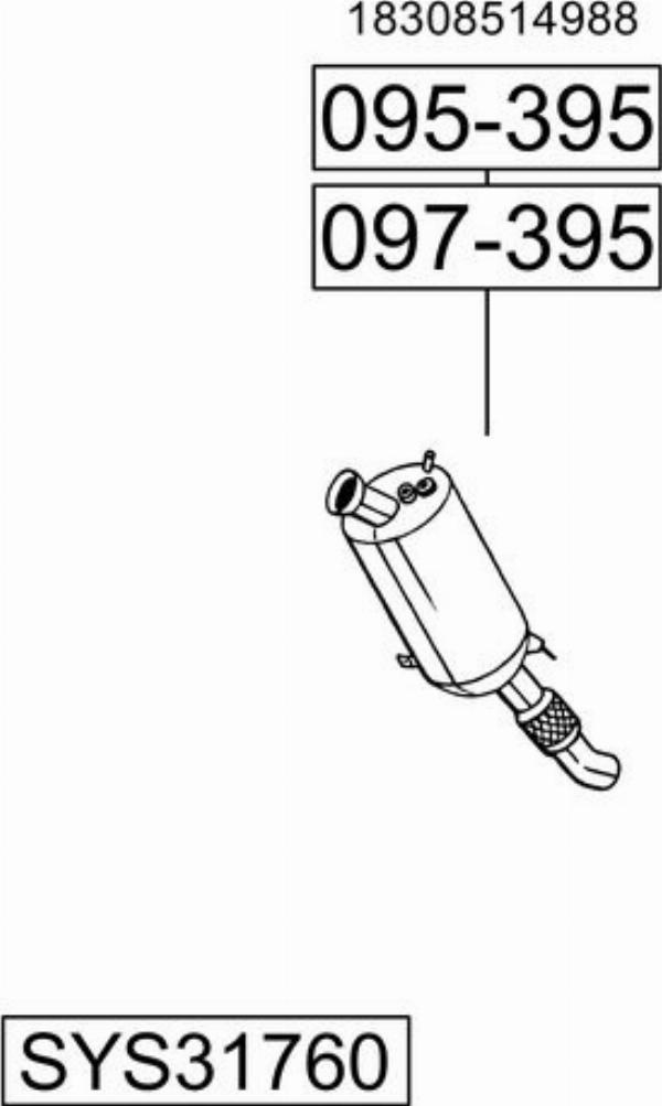 Bosal SYS31760 - Sistem de esapament - allinparts.ro