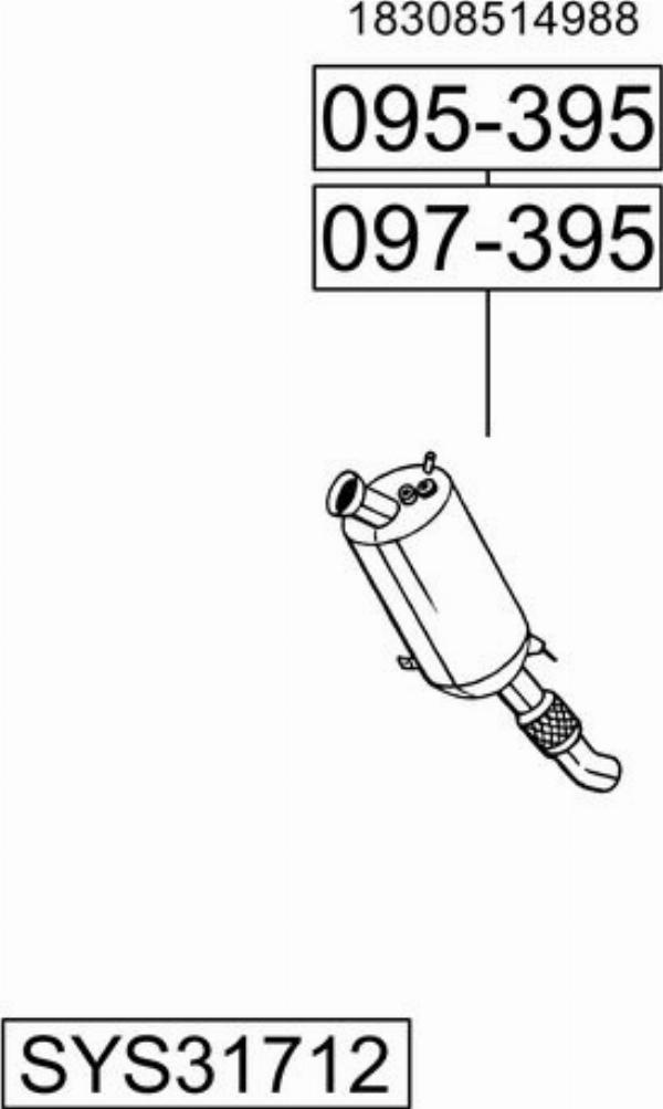 Bosal SYS31712 - Sistem de esapament - allinparts.ro