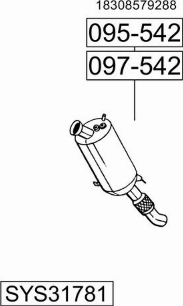 Bosal SYS31781 - Sistem de esapament - allinparts.ro