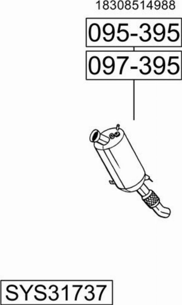 Bosal SYS31737 - Sistem de esapament - allinparts.ro