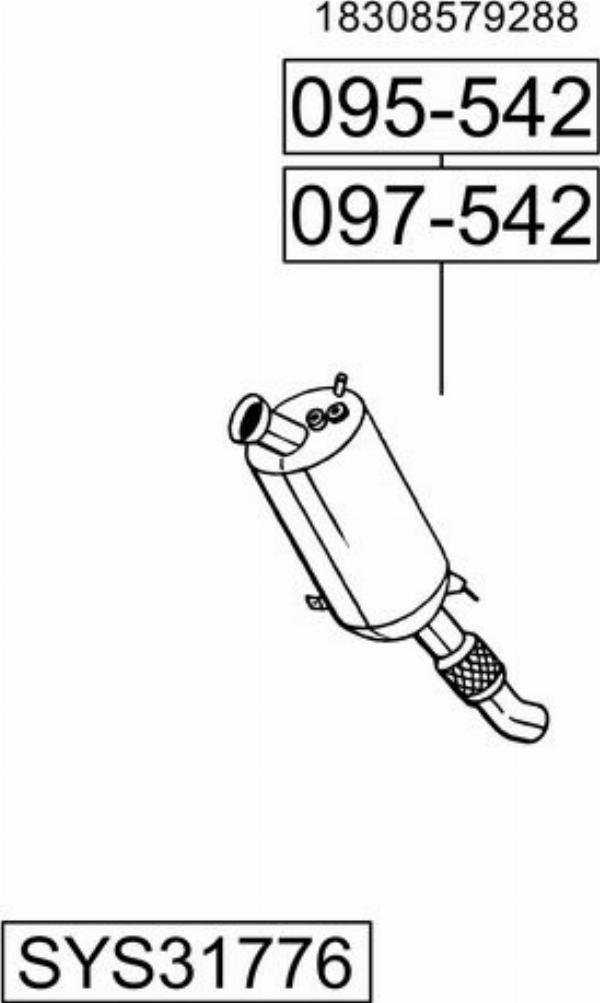 Bosal SYS31776 - Sistem de esapament - allinparts.ro