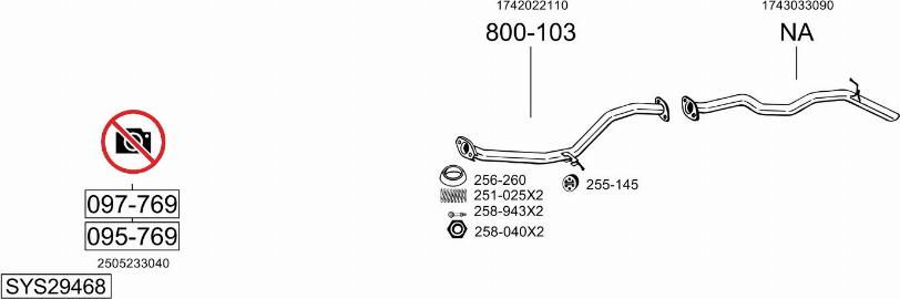 Bosal SYS29468 - Sistem de esapament - allinparts.ro