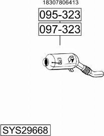 Bosal SYS29668 - Sistem de esapament - allinparts.ro