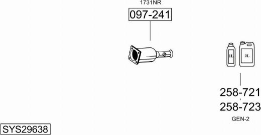 Bosal SYS29638 - Sistem de esapament - allinparts.ro