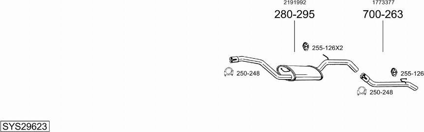 Bosal SYS29623 - Sistem de esapament - allinparts.ro