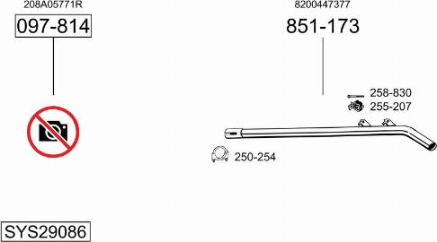 Bosal SYS29086 - Sistem de esapament - allinparts.ro