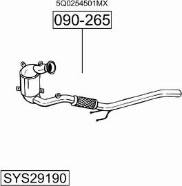 Bosal SYS29190 - Sistem de esapament allinparts.ro