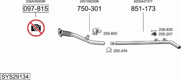 Bosal SYS29134 - Sistem de esapament - allinparts.ro