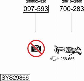 Bosal SYS29866 - Sistem de esapament - allinparts.ro