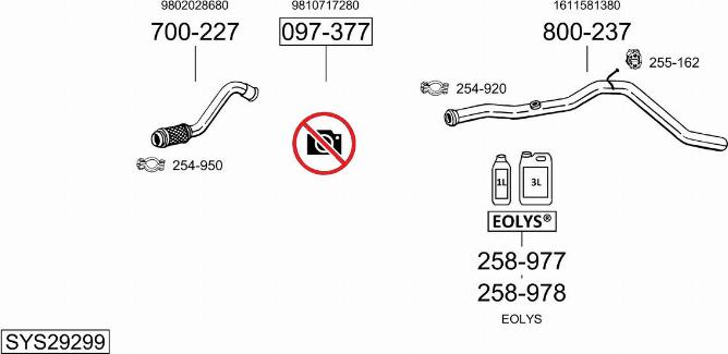 Bosal SYS29299 - Sistem de esapament allinparts.ro