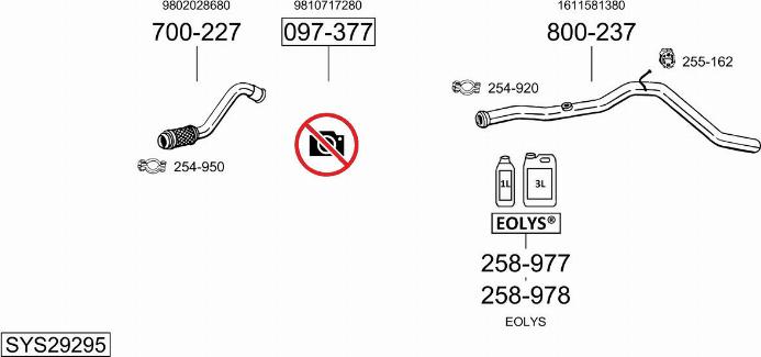 Bosal SYS29295 - Sistem de esapament allinparts.ro