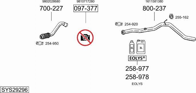 Bosal SYS29296 - Sistem de esapament allinparts.ro