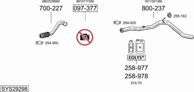 Bosal SYS29298 - Sistem de esapament allinparts.ro