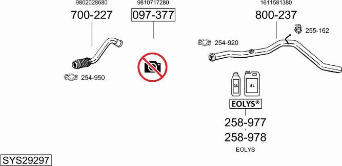 Bosal SYS29297 - Sistem de esapament allinparts.ro