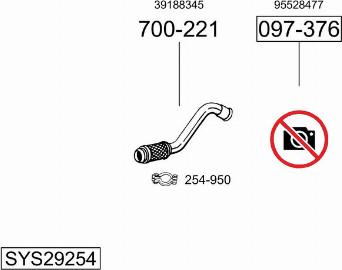 Bosal SYS29254 - Sistem de esapament allinparts.ro