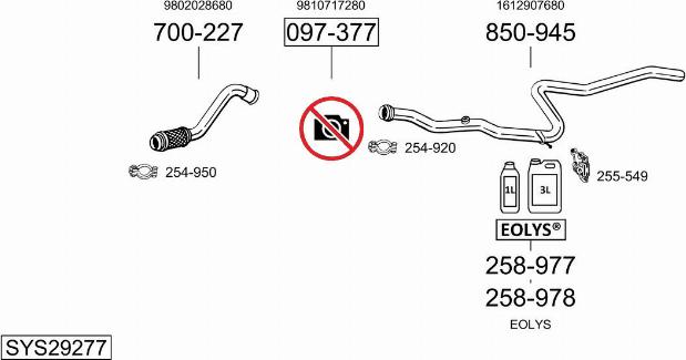 Bosal SYS29277 - Sistem de esapament allinparts.ro