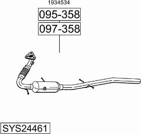 Bosal SYS24461 - Sistem de esapament allinparts.ro