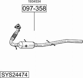 Bosal SYS24474 - Sistem de esapament allinparts.ro