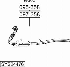Bosal SYS24476 - Sistem de esapament allinparts.ro