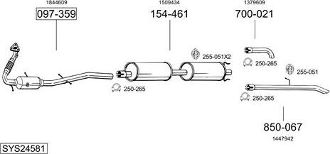 Bosal SYS24581 - Sistem de esapament allinparts.ro