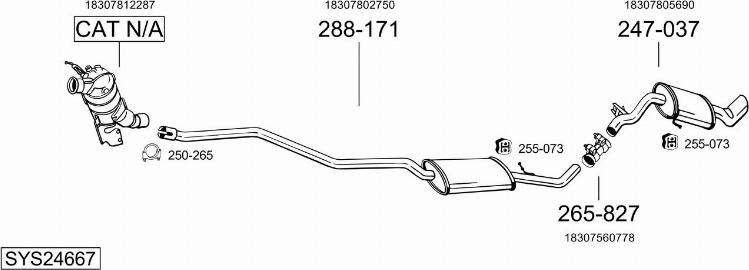 Bosal SYS24667 - Sistem de esapament - allinparts.ro