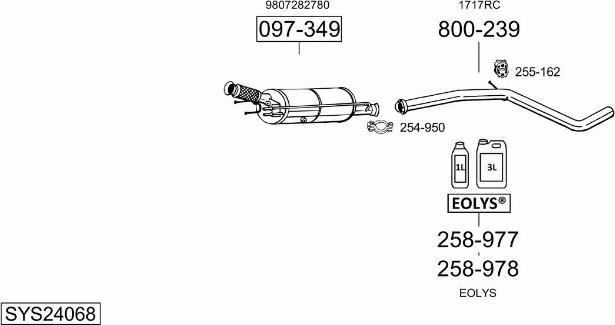 Bosal SYS24068 - Sistem de esapament - allinparts.ro
