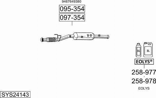 Bosal SYS24143 - Sistem de esapament allinparts.ro