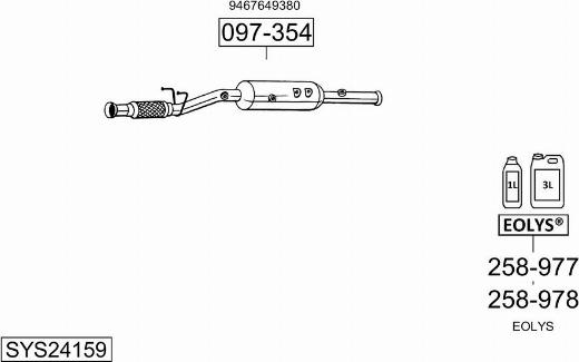Bosal SYS24159 - Sistem de esapament allinparts.ro