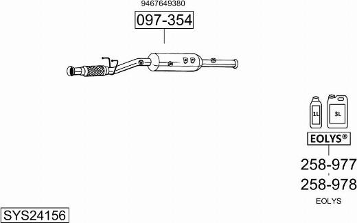 Bosal SYS24156 - Sistem de esapament allinparts.ro