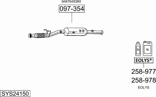 Bosal SYS24150 - Sistem de esapament allinparts.ro