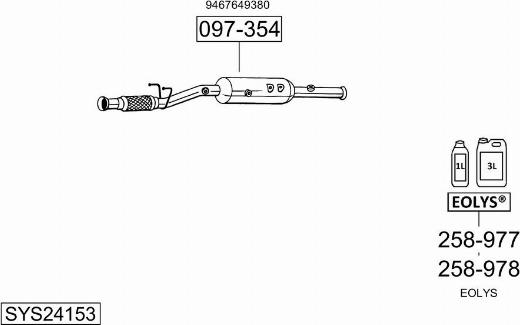 Bosal SYS24153 - Sistem de esapament allinparts.ro