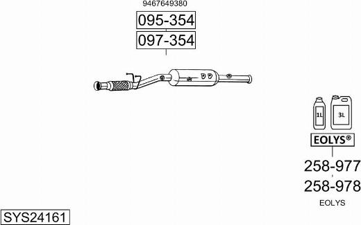 Bosal SYS24161 - Sistem de esapament allinparts.ro