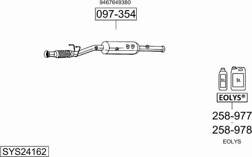 Bosal SYS24162 - Sistem de esapament allinparts.ro