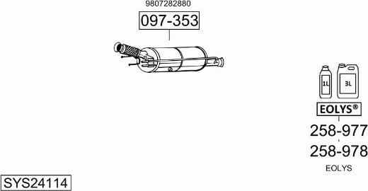 Bosal SYS24114 - Sistem de esapament allinparts.ro