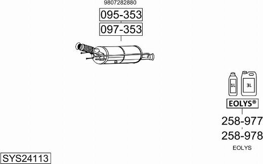 Bosal SYS24113 - Sistem de esapament allinparts.ro