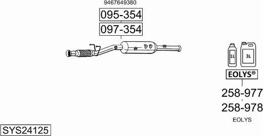 Bosal SYS24125 - Sistem de esapament - allinparts.ro