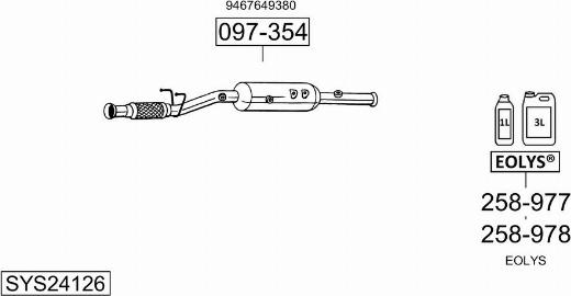 Bosal SYS24126 - Sistem de esapament - allinparts.ro