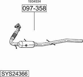 Bosal SYS24366 - Sistem de esapament allinparts.ro