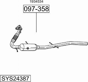 Bosal SYS24387 - Sistem de esapament allinparts.ro