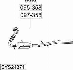 Bosal SYS24371 - Sistem de esapament - allinparts.ro